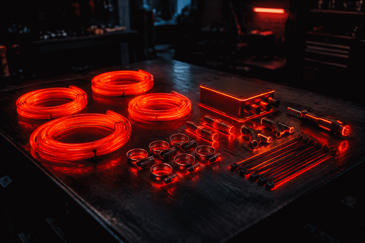 Neon Sign Components — visual for the section “The Failure Map (Both Technologies, One Table)”: dark scene, glowing neon focal point, shallow depth of field
