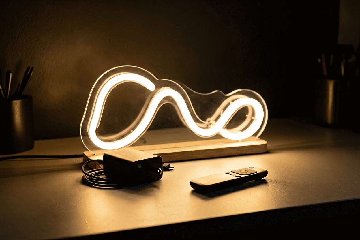 How Much Do Neon Signs Cost — visual for the section “The Hidden Costs Nobody Puts in the Headline Price”: dark scene, glowing neon focal point, shallow depth of field