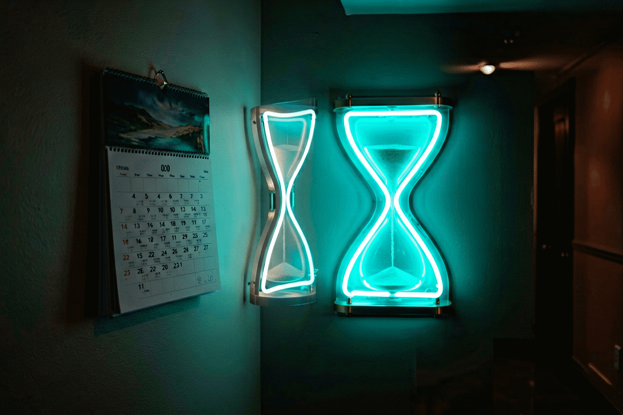 Neon Sign Production Time — visual for the section “The Waiting-Period Checklist”: dark scene, glowing neon focal point, shallow depth of field