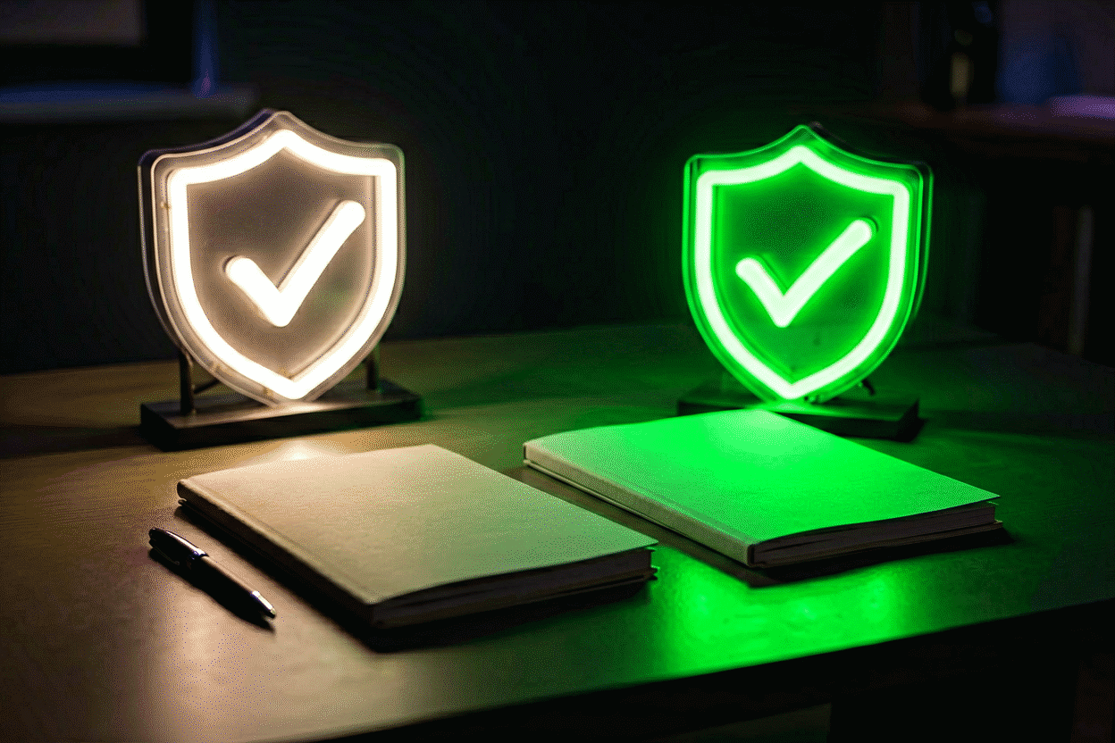 Neon Sign Warranties — visual for the section “The Two Habits That Keep Claims Valid”: dark scene, glowing neon focal point, shallow depth of field