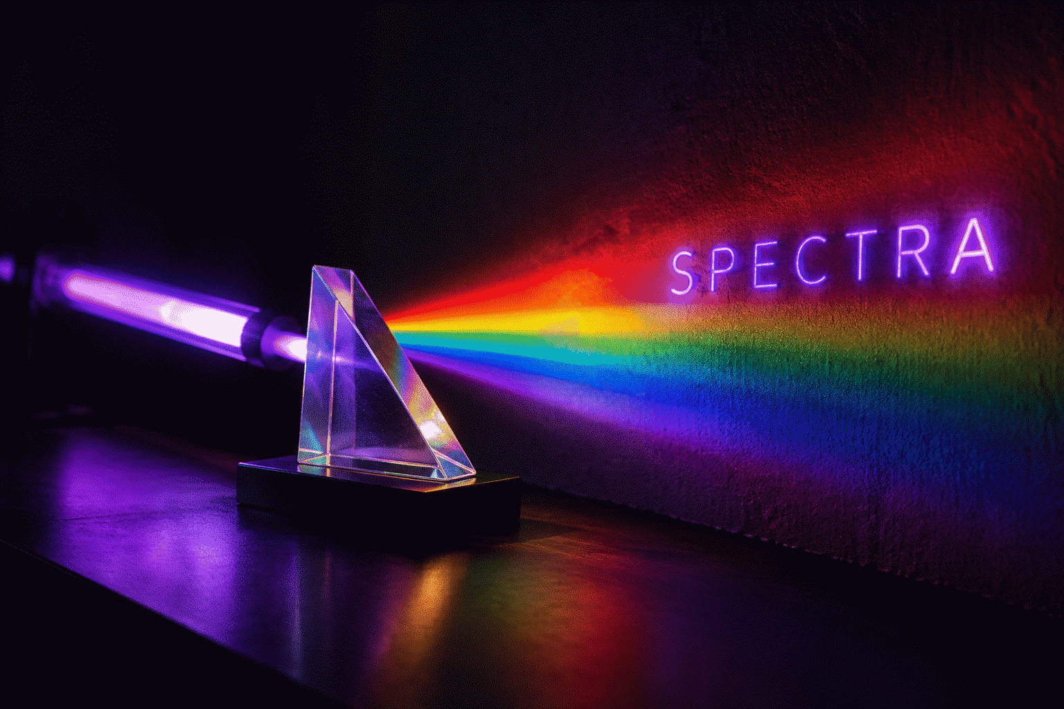 Neon the Element — visual for the section “The Signature Glow (Spectroscopy in One Paragraph)”: dark scene, glowing neon focal point, shallow depth of field