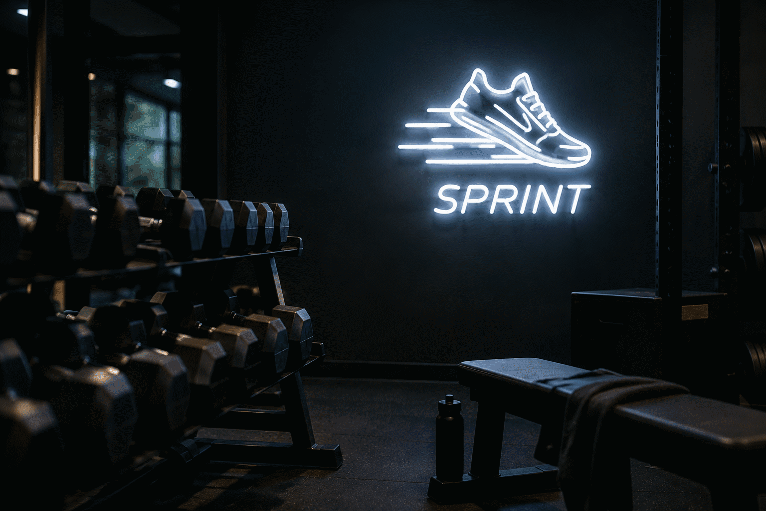Nike Swoosh Neon Signs for Sneaker Rooms & Fan Walls — visual for the section “The Swoosh and the Phrase Canon”: dark scene, glowing neon focal point, shallow depth of field