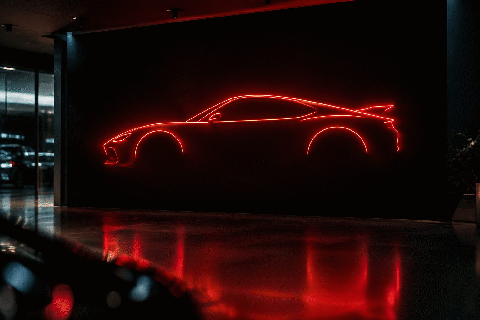 Tesla Neon Signs — visual for the section “The Trademark Honest Note”: dark scene, glowing neon focal point, shallow depth of field