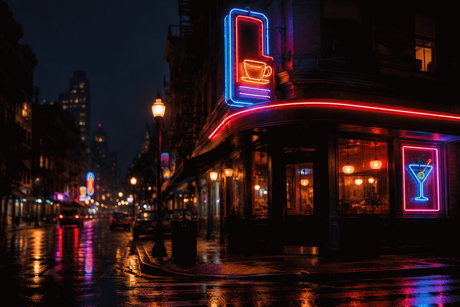 What Are Neon Signs — visual for the section “Why They Exist At All (Sixty-Word History)”: dark scene, glowing neon focal point, shallow depth of field