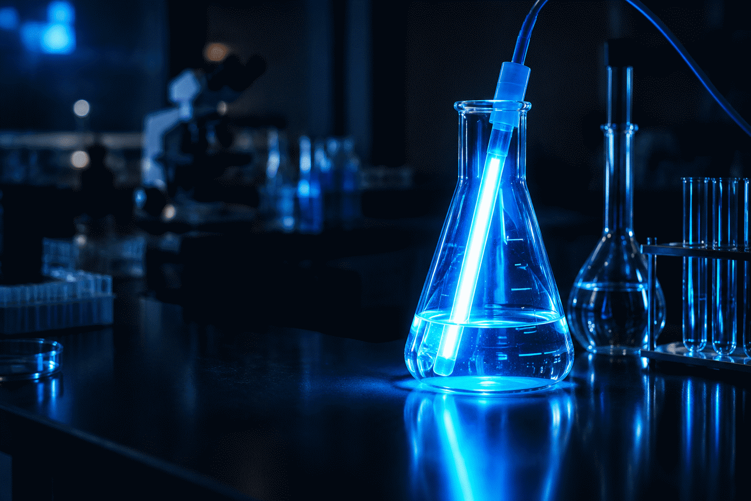 Where Does Neon Come From — visual for the section “Stage 3: Extracted From Air (The Real Answer to "How Is Neon”: dark scene, glowing neon focal point, shallow depth of field