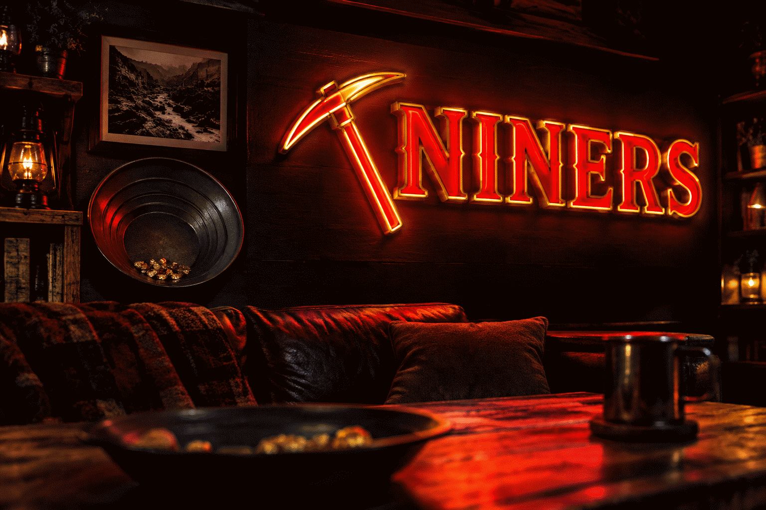 49ers Neon Signs for Fan Caves & Bars