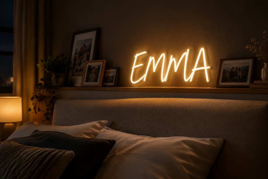 custom neon name sign guide - custom neon sign featured image