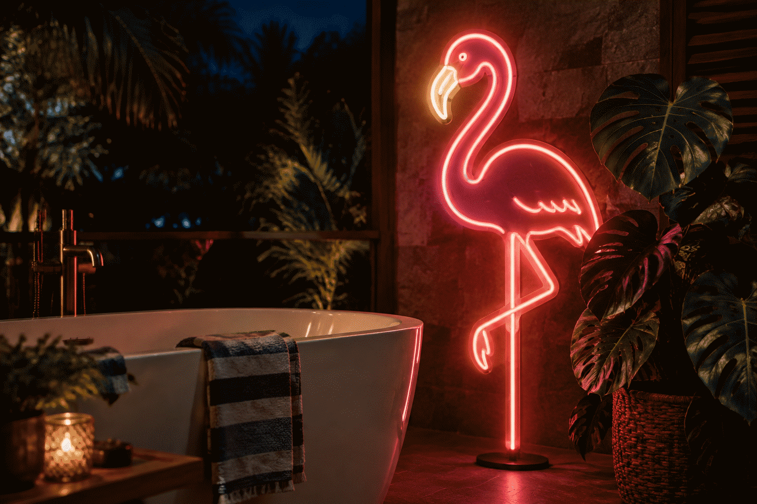 flamingo neon sign ideas - custom neon sign featured image