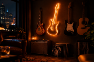 guitar neon sign ideas - custom neon sign featured image