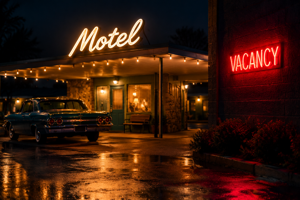 hotel motel neon sign ideas - custom neon sign featured image