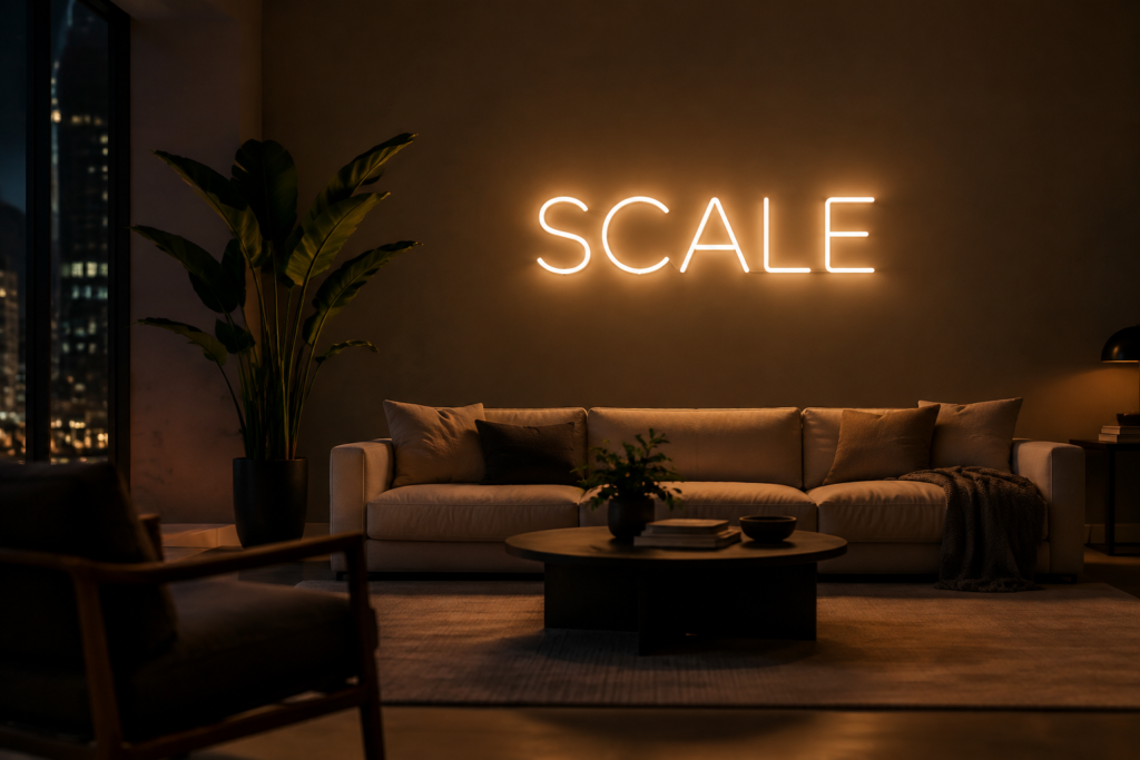 how to decorate large walls - custom neon sign featured image