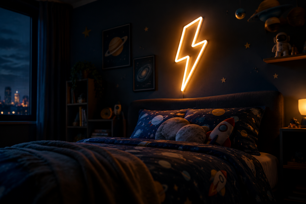 lightning bolt neon sign - custom neon sign featured image