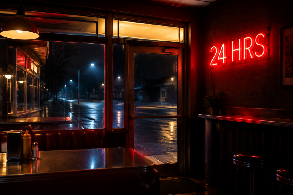 open 24 hours neon sign ideas - custom neon sign featured image