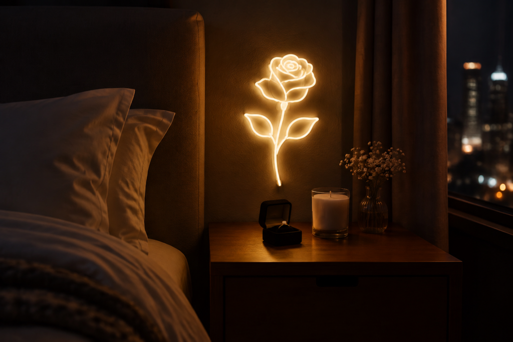 rose neon sign ideas - custom neon sign featured image