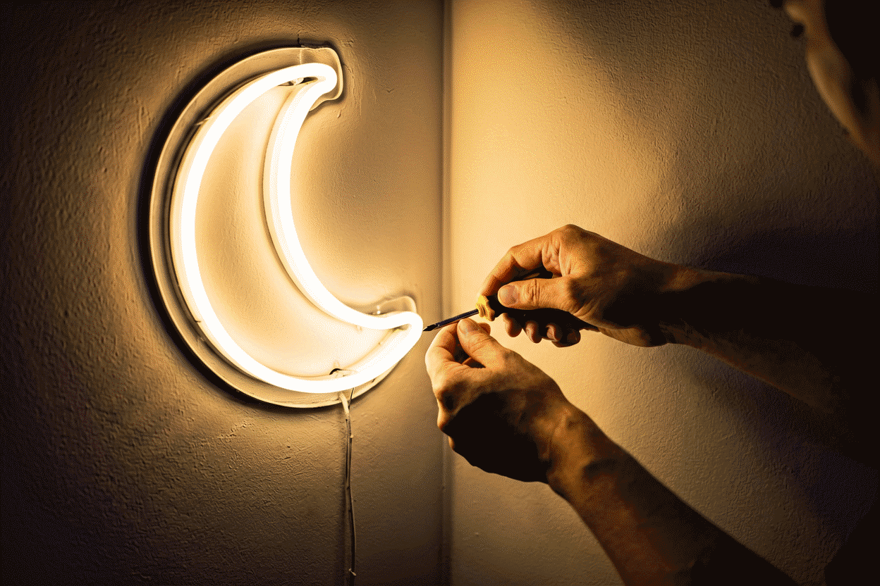 Neon Sign Cable Management for Walls and Studios