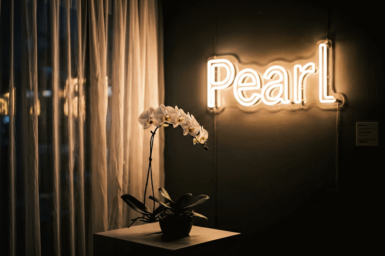 White Neon Sign Aesthetic