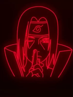 anime neon sign wall itachi