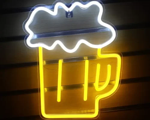 neon beer brand sign